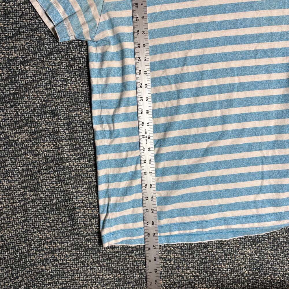 U.S. Polo Assn. Men's Blue and White Striped Crew Neck T-Shirt Vintage - Picture 2 of 5